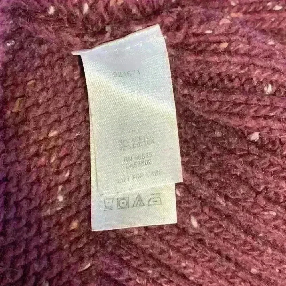 Burgundy Cabela's hooded sweater sz L comfy cozy knit colorful casual basic